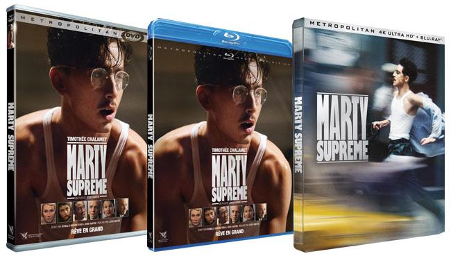Marty Supreme actuellement en DVD, BLU-RAY et BLU-RAY Steelbook 4K Ultra HD + BLU-RAY